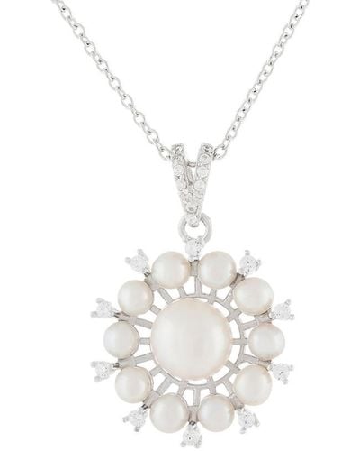Splendid Silver Freshwater Pearl Pendant - White