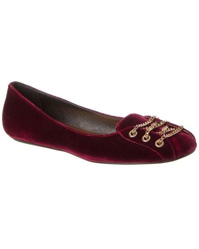 French Sole Outlaw Velvet Pump - Red