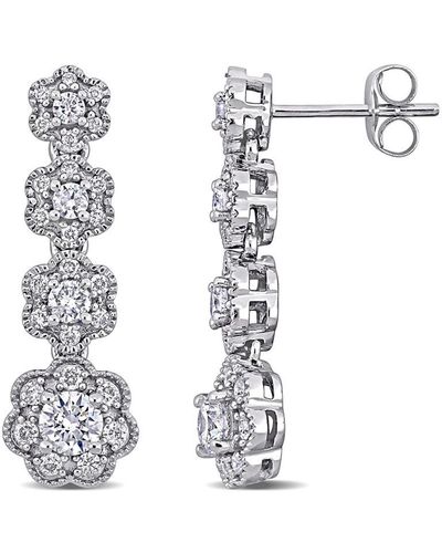 Rina Limor 10k 1.17 Ct. Tw. Diamond Earrings - White
