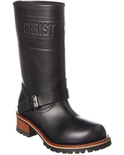 Dior Quest Leather Boot - Black
