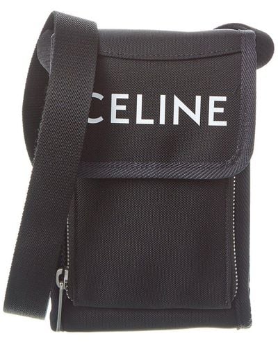 Celine Trekking Nylon Phone Pouch - Black