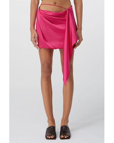 GAUGE81 Himeji Silk Mini Skirt - Pink