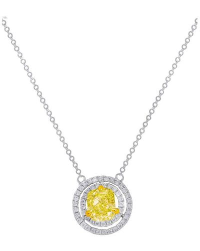 Diana M. Jewels Fine Jewelry 18k 1.39 Ct. Tw. Diamond Necklace - Metallic