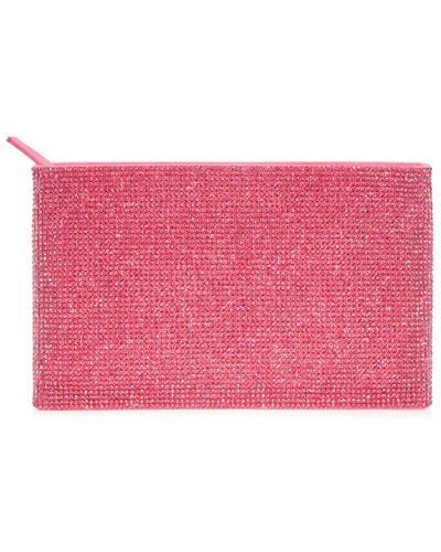 Judith Leiber Zip Pouch Crystal Pouch - Pink