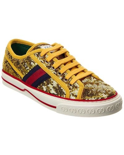 Gucci Tennis 1977 Sequin Sneaker - Yellow