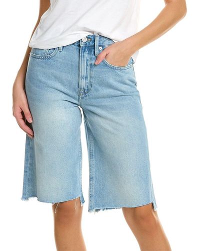 FRAME High-rise Zona Wide Leg Bermuda Short Jean - Blue