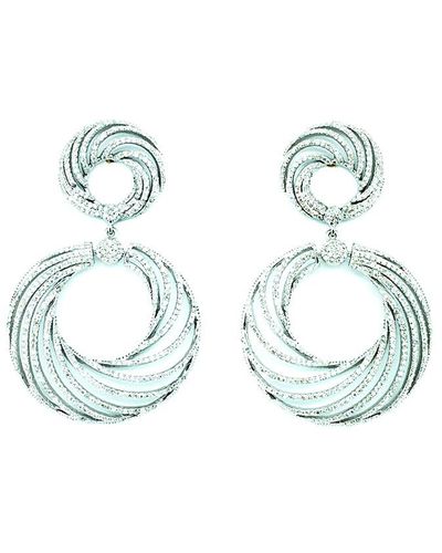 Arthur Marder Fine Jewelry 14k & Silver 4.55 Ct. Tw. Diamond Earrings - Multicolor