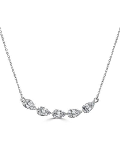 Sabrina Designs 14k 0.30 Ct. Tw. Diamond Bar Necklace - Metallic