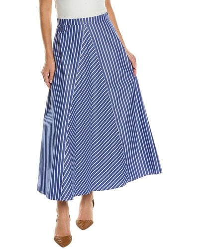 Rebecca Taylor Marseille Stripe Skirt - Blue