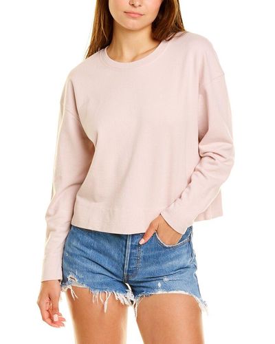 James Perse Cropped Pullover Sweatshirt - Blue