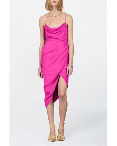 GAUGE81 Shiroi Silk Midi Dress - Pink