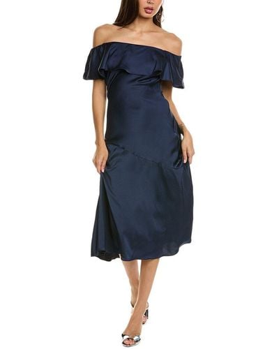 Sam Edelman Off-the-shoulder A-line Dress - Blue