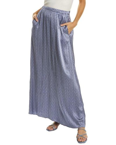 Splendid Ellen Crinkle Maxi Skirt - Blue