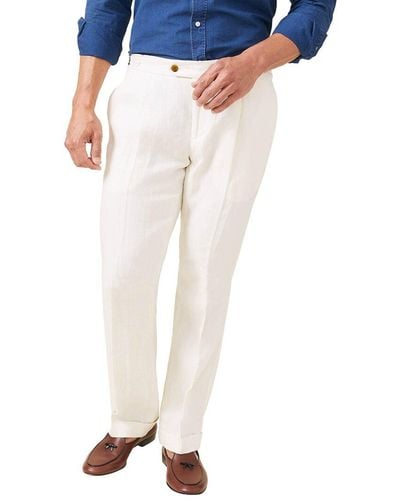 J.McLaughlin Solid Brix Linen Pant - Blue