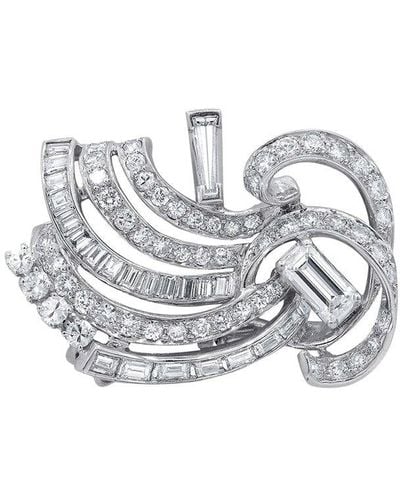 Diana M. Jewels Fine Jewelry White Gold 5.15 Ct. Tw. Diamond Brooch