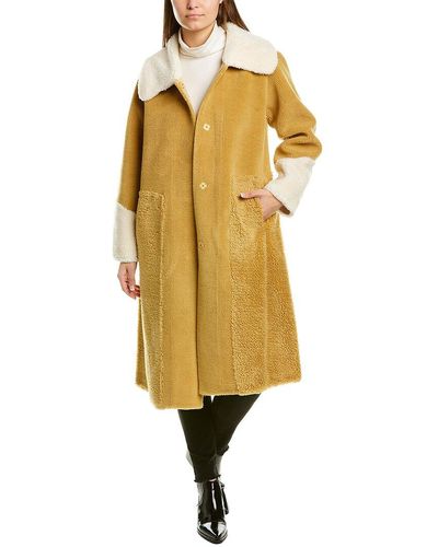 Unreal Fur Furever Chic Coat - Yellow