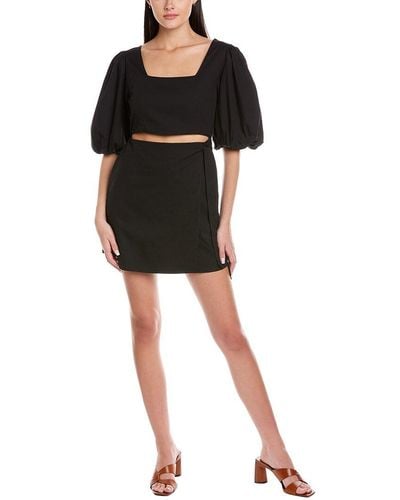 Garrie B Wrap Mini Dress - Black