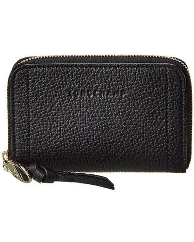 Longchamp Mailbox Leather Wallet - Black