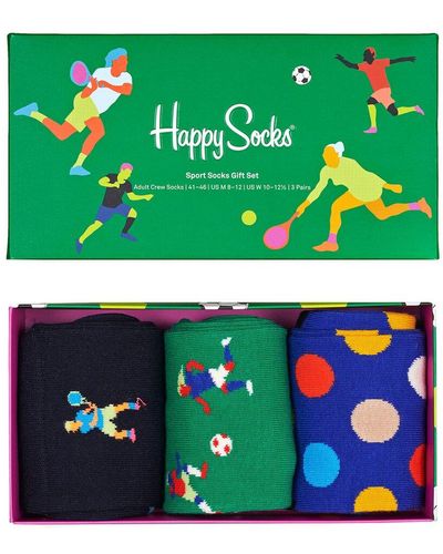 Happy Socks 3pk Sports Gift Set - Green
