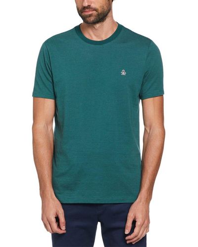 Original Penguin Textured Jacquard T-shirt - Green