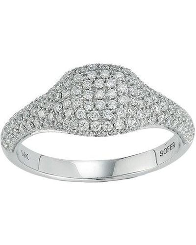 Nephora 14k 0.65 Ct. Tw. Diamond Signet Ring - White