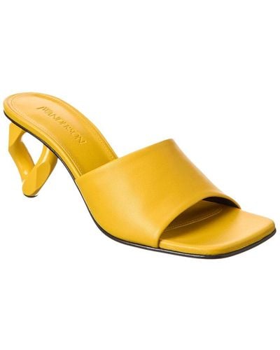 JW Anderson Chain Leather Sandal - Yellow