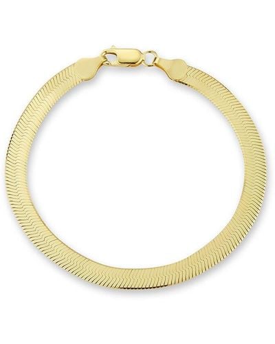 Glaze Jewelry 14k Over Silver Herringbone Bracelet - Metallic