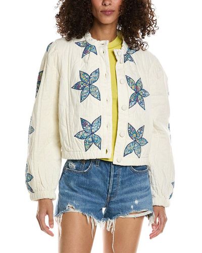Free People Quinn Quilted Jacket - Blue