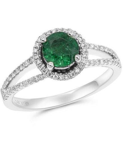 Monary 14k 1.26 Ct. Tw. Diamond & Emerald Ring - Green