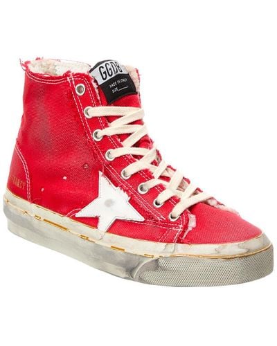 Golden Goose Francy Canvas High-top Trainer - Red