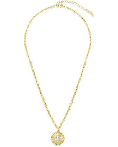 Sterling Forever 14k Plated Cz Jaliyah Pendant Necklace - Metallic