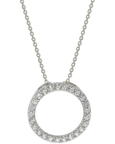 Suzy Levian 14k 0.50 Ct. Tw. Diamond Pendant Necklace - Metallic