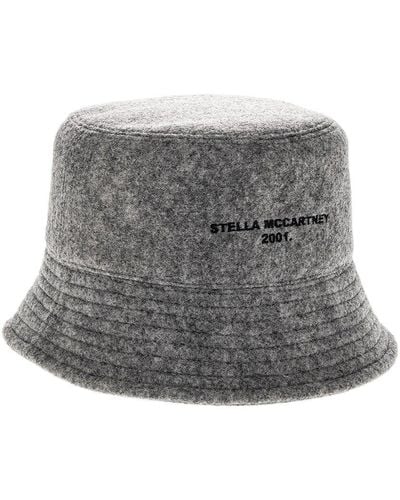Stella McCartney Logo Bucket Polyester Hat - Grey
