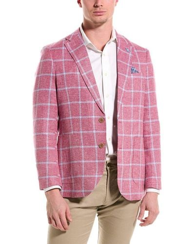 Tailorbyrd Linen-Blend Sport Coat - Pink