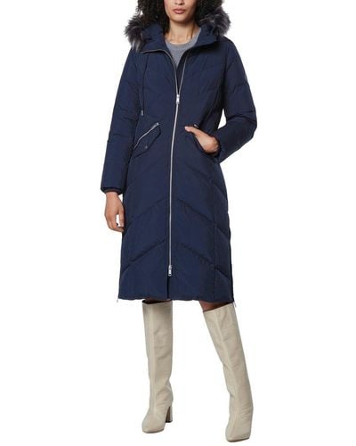 Andrew Marc Essential Long Down Jacket - Blue