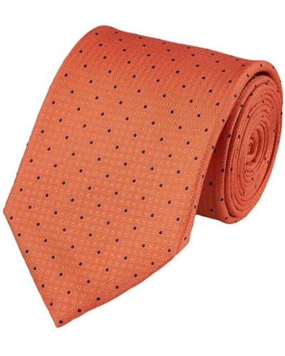 Charles Tyrwhitt Polka Dot Silk Stain Resistant Tie - Orange