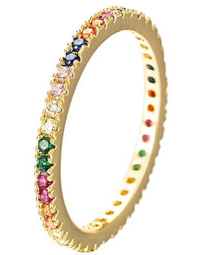Eye Candy LA 18k Gold Plated Mini Rainbow Ring - Metallic