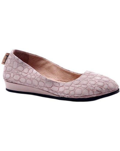 French Sole Zeppa Leather Wedge - Pink