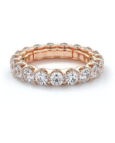 The Eternal Fit 14k Rose Gold 3.96 Ct. Tw. Diamond Eternity Ring - White