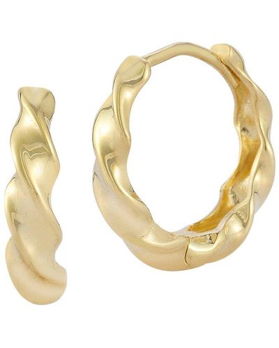 Ember Fine Jewelry 14k Twist Huggie Earrings - Metallic