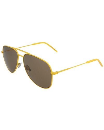 Saint Laurent Classic11 59mm Sunglasses - Metallic
