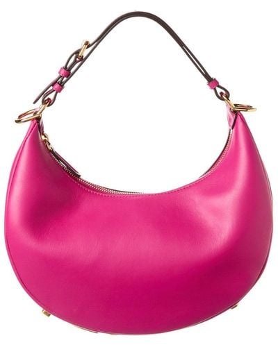 Fendi Graphy Small Leather Hobo Bag - Pink