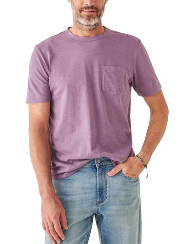 Faherty Sunwashed Pocket T-shirt - Purple