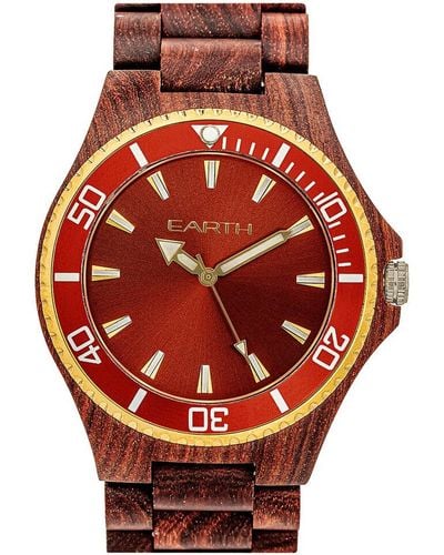 Earth Wood Centurion Watch - Red