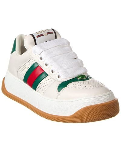Gucci Screener Leather Sneaker - White