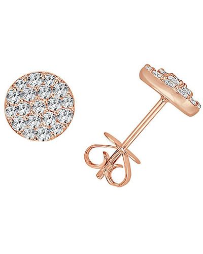 Sabrina Designs 14k Rose Gold 0.70 Ct. Tw. Diamond Earrings - White