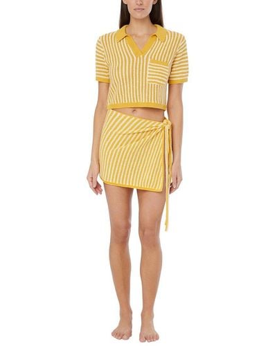 Onia Linen Knit Mini Sarong - Yellow
