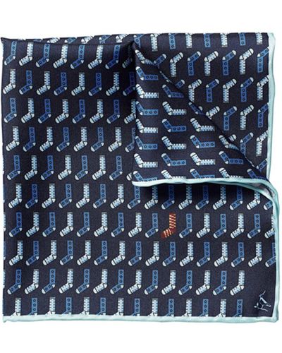 Charles Tyrwhitt Silk Pocket Square - Blue