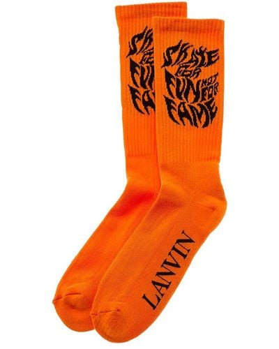 Orange Socks for Men Lyst