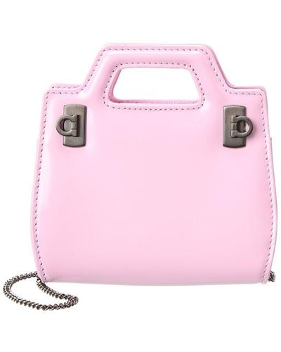 Ferragamo Wanda Leather Micro Bag - Pink